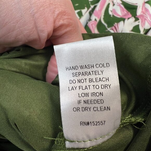 Baltic Born Tucson Midi Dress Floral Puff Sleeve Wedding Green Pink Small - Picture 16 of 16